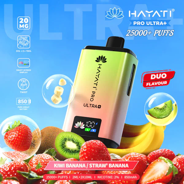 Hayati Pro Ultra+ 25000+ Puffs Disposable Vape - Pack of 5