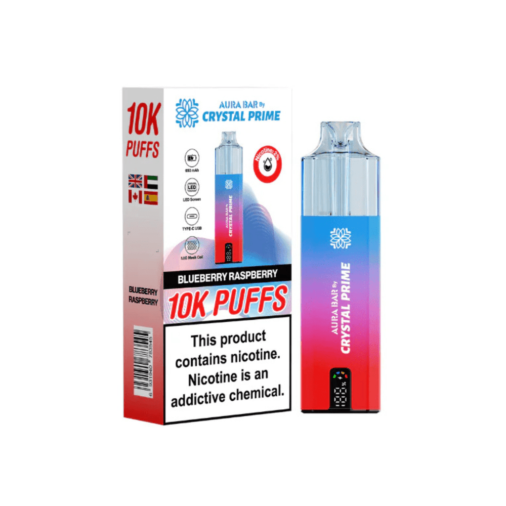 Crystal Prime Aura Bar 10k Puffs Prefilled Vape pod kit