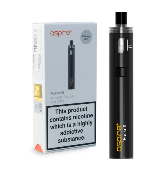 Aspire Pockex Vape Kit UK, with Black Colour.