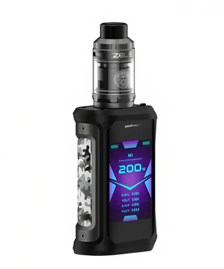 Geekvape Aegis Zeus X Tank Vape Kit UK. With Gunmetal CamoColour.