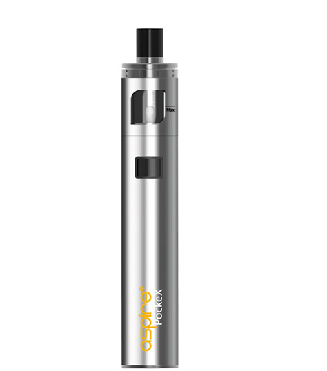 Aspire Pockex Vape Kit UK, with Stainless Steel Colour.