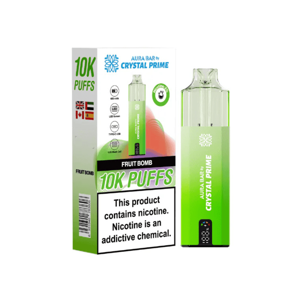 Crystal Prime Aura Bar 10k Puffs Prefilled Vape pod kit
