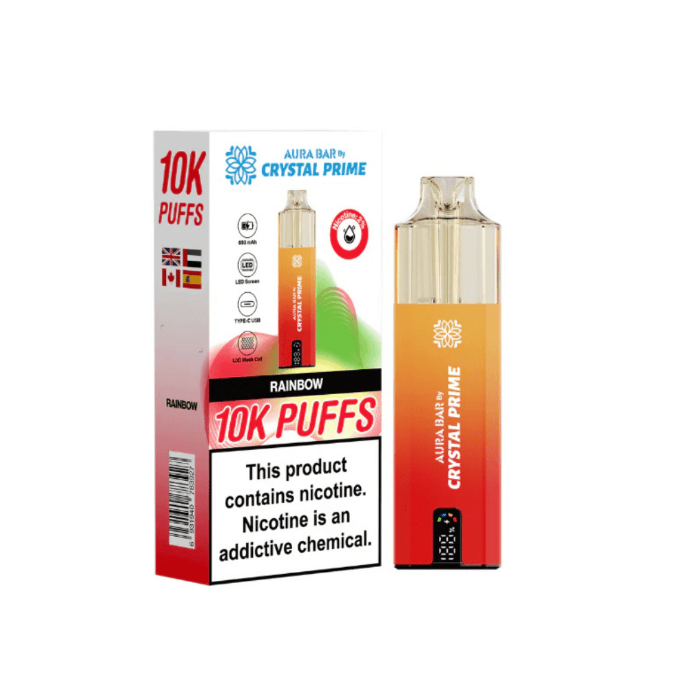 Crystal Prime Aura Bar 10k Puffs Prefilled Vape pod kit