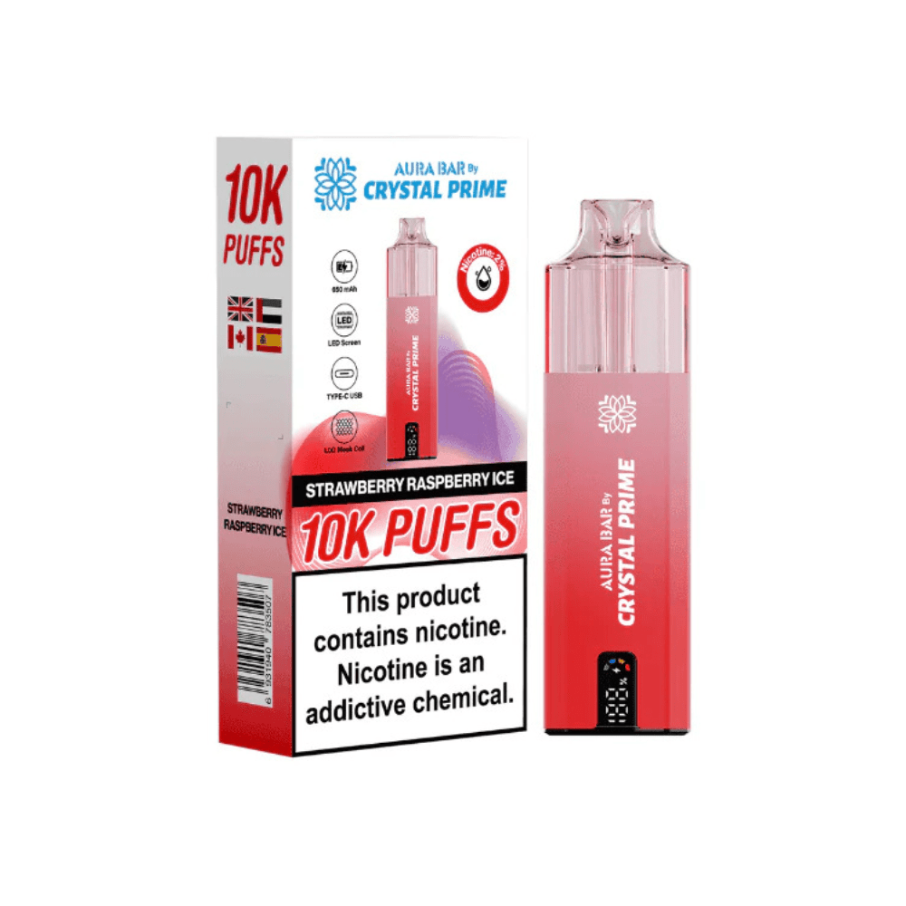 Crystal Prime Aura Bar 10k Puffs Prefilled Vape pod kit