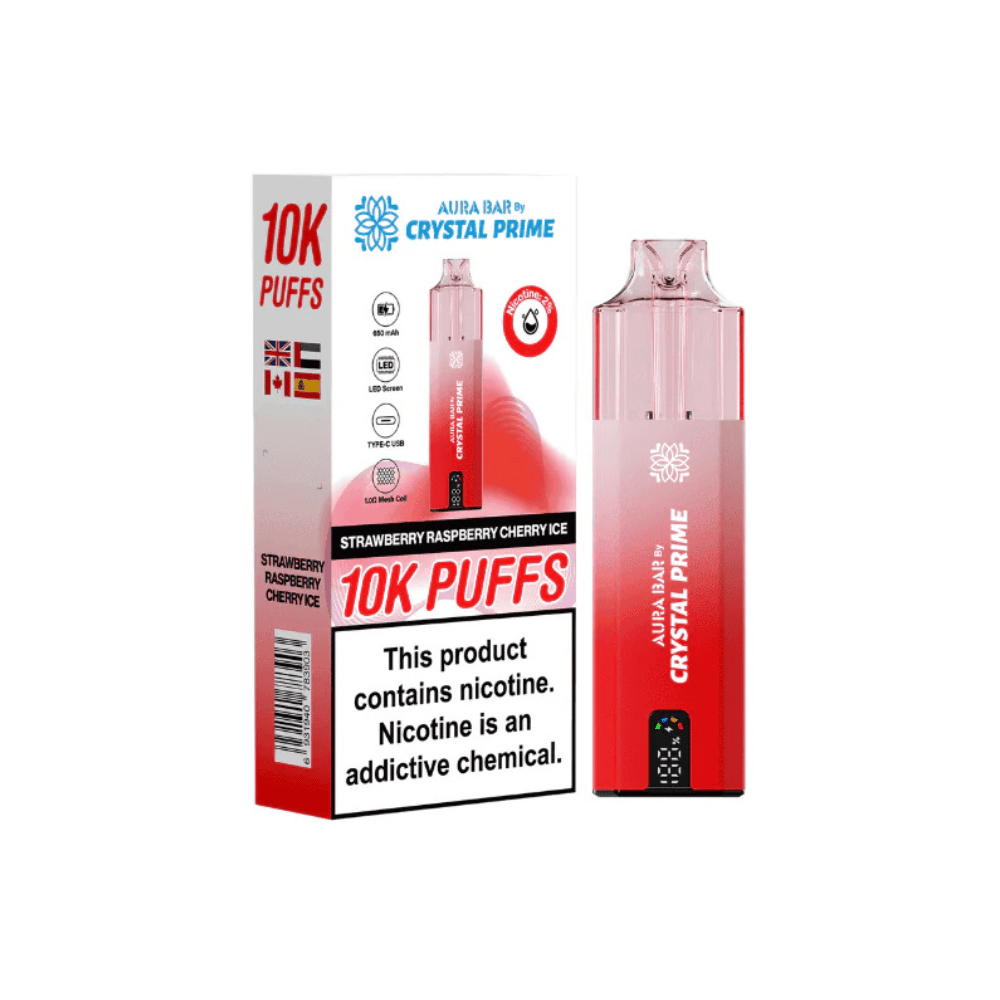 Crystal Prime Aura Bar 10k Puffs Prefilled Vape pod kit
