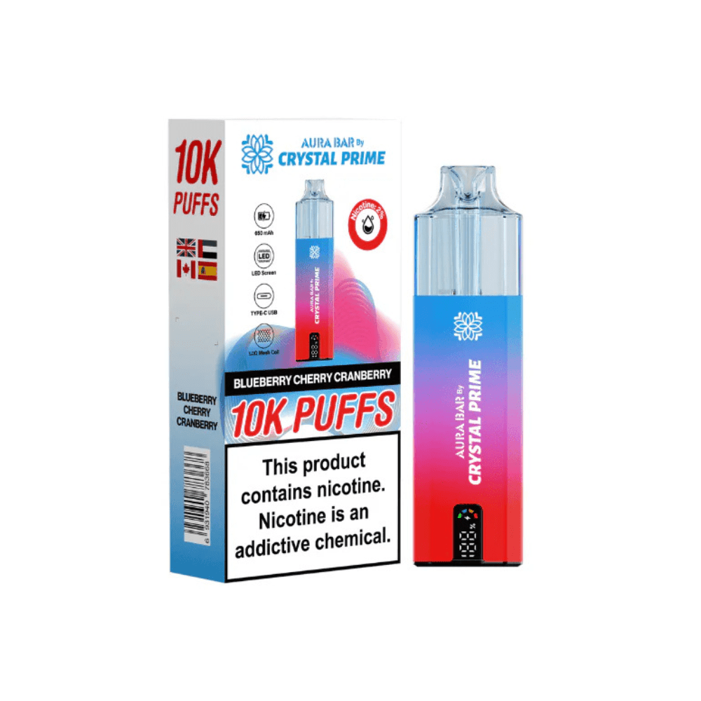 Crystal Prime Aura Bar 10k Puffs Prefilled Vape pod kit