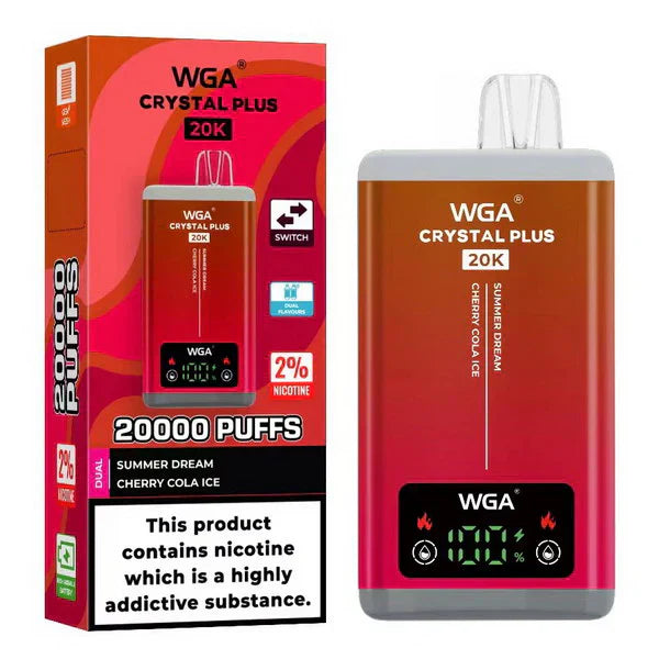 WGA Crystal Plus 20000 Disposable Vape 2-in-1 Rechargeable